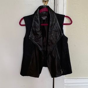 Vince Leather And Linen Vest